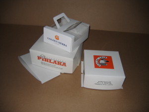 Cake boxes with print